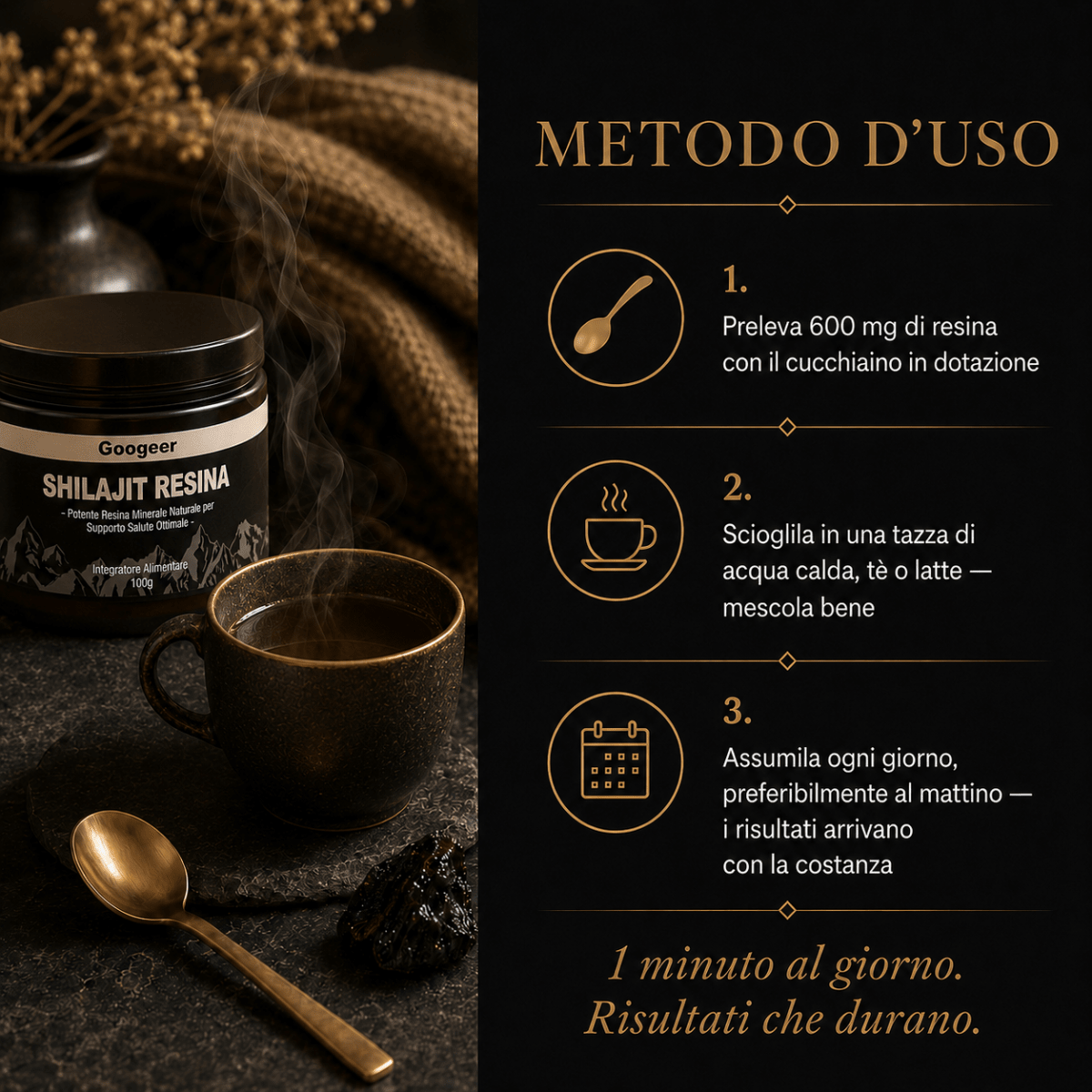 Shilajit 100% Puro - Energia Naturale per Affrontare l'Estate 💎