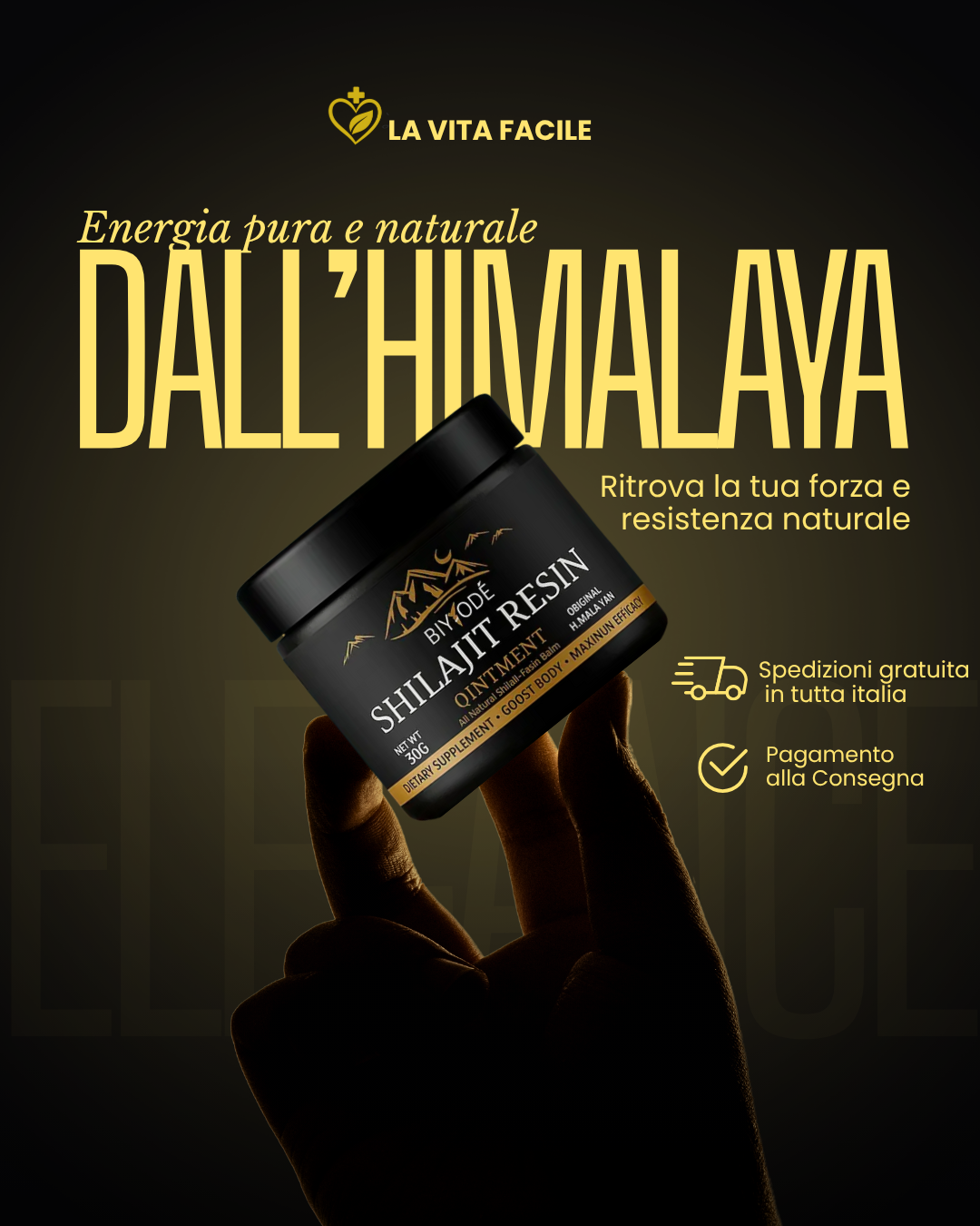 100% Shilajit puro 💎 Fonte di energia vitale dell'Himalaya - 30g