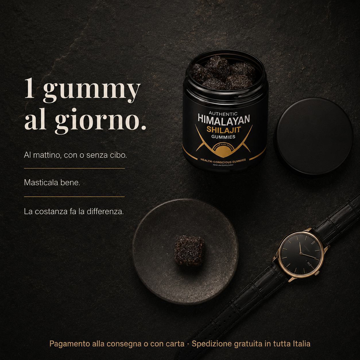 Shilajit Gummies - Supporto Naturale per Energia e Vitalità 💎