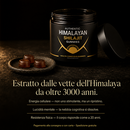 Shilajit Gummies - Supporto Naturale per Energia e Vitalità 💎