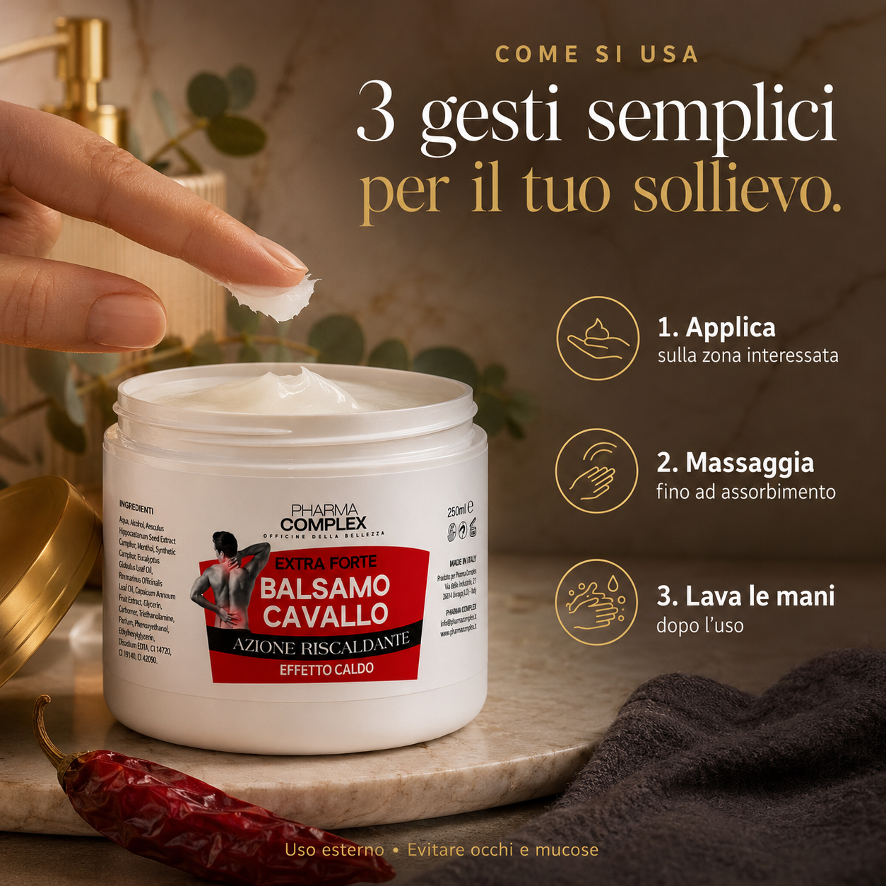 Balsamo di Cavallo Extra Forte – Calore e Sollievo per Muscoli e Articolazioni