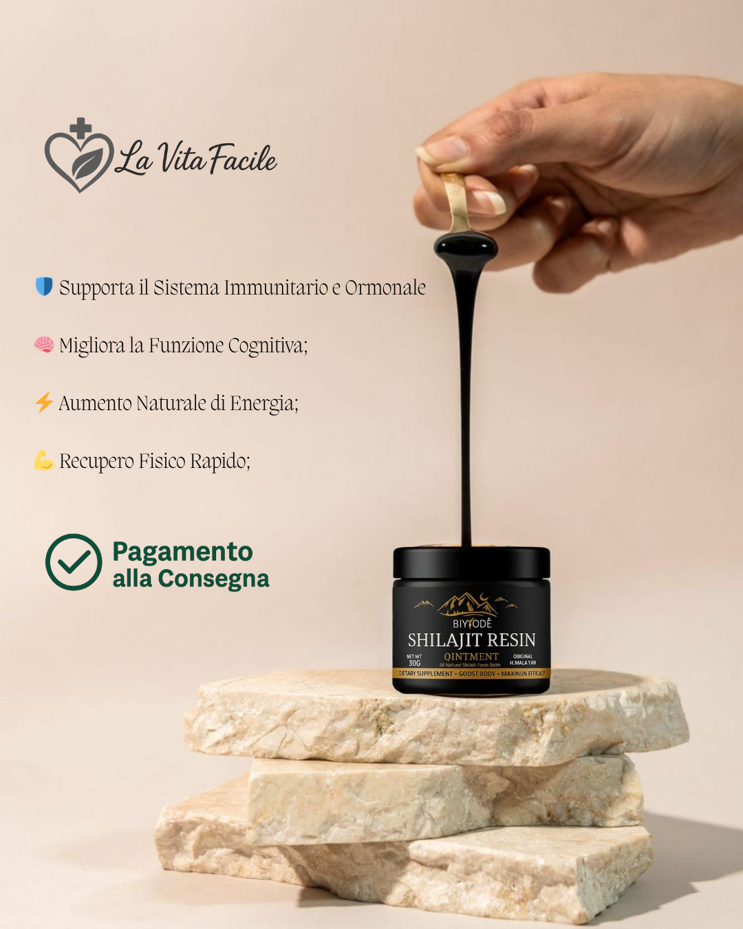 100% Shilajit puro 💎 Fonte di energia vitale dell'Himalaya
