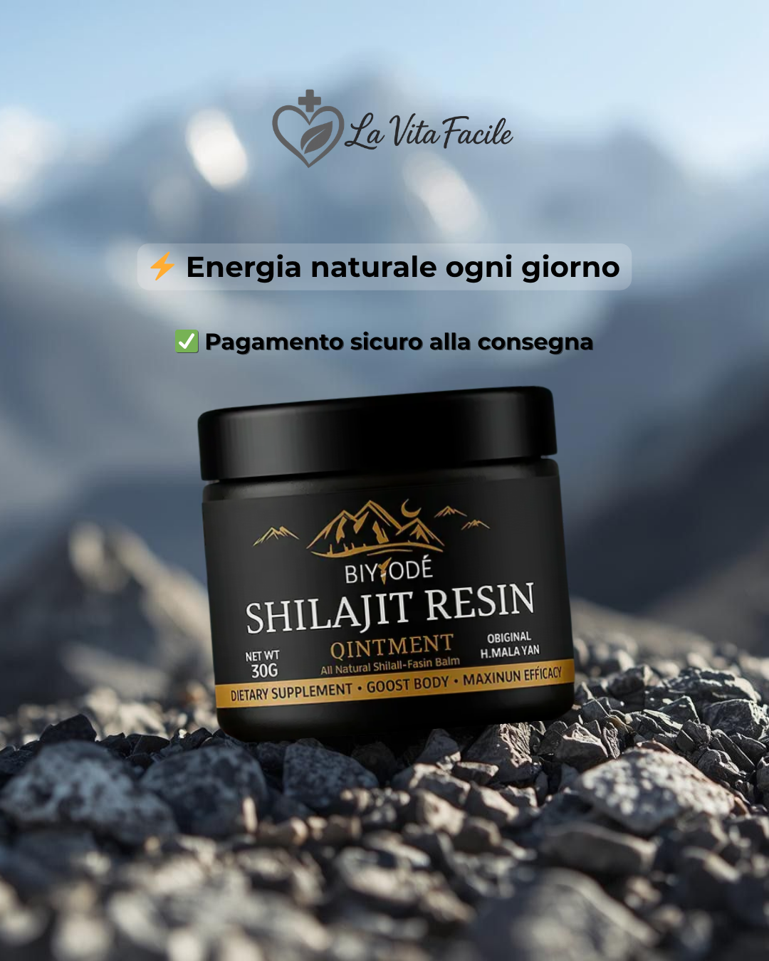 100% Shilajit puro 💎 Fonte di energia vitale dell'Himalaya - 30g