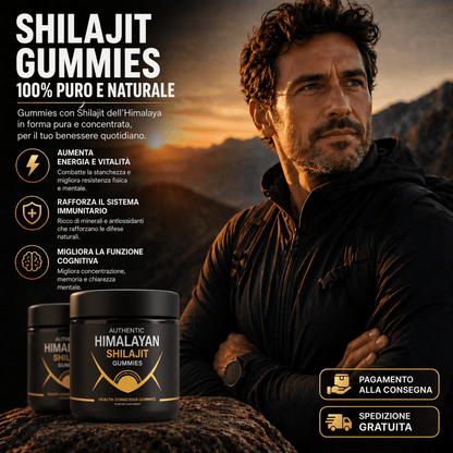 Shilajit Gummies - Supporto Naturale per Energia e Vitalità 💎
